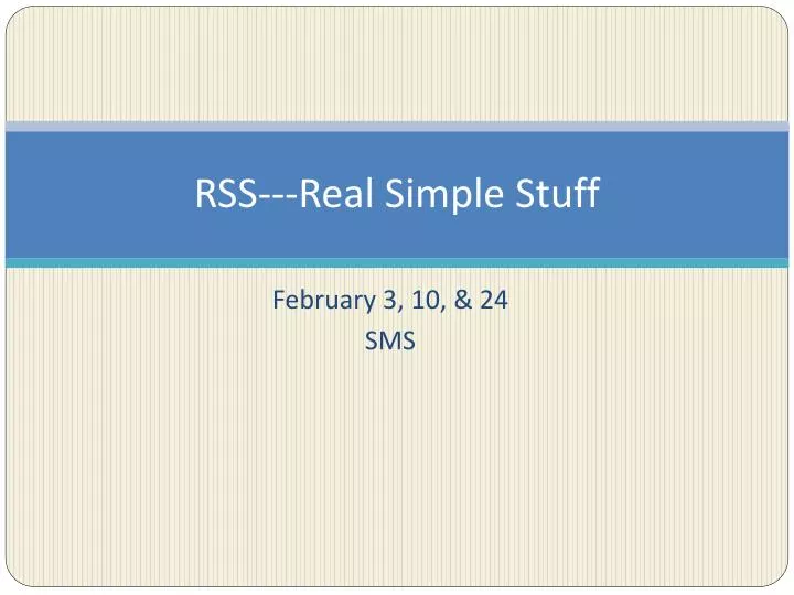 rss real simple stuff