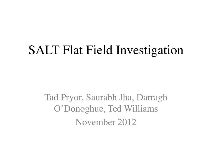 salt flat field investigation