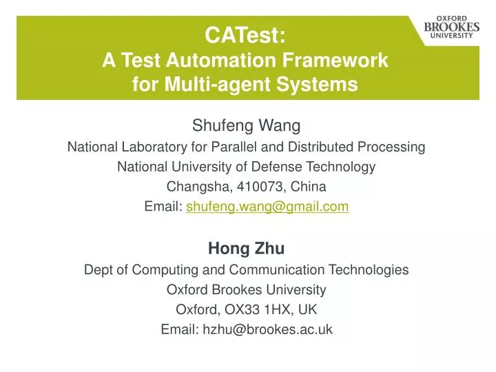 cat est a test automation framework for multi agent systems