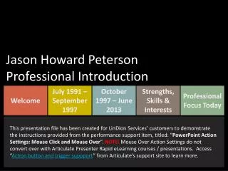 Jason Howard Peterson Professional Introduction