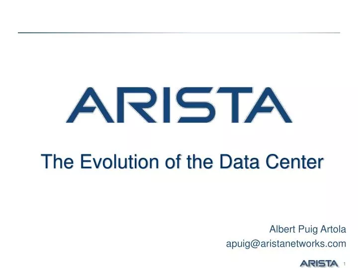 the evolution of the data center