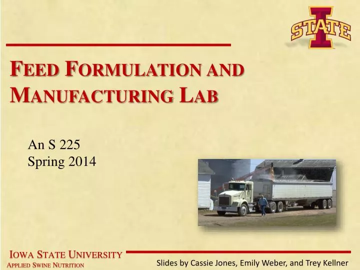 feed formulation and manufacturing lab