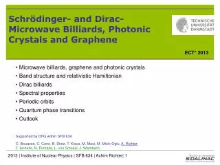 Schrödinger- and Dirac-Microwave Billiards, Photonic Crystals and Graphene