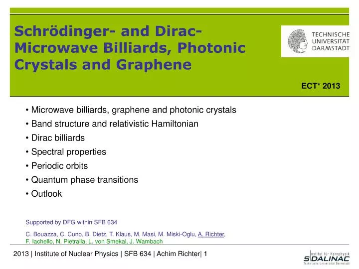 schr dinger and dirac microwave billiards photonic crystals and graphene