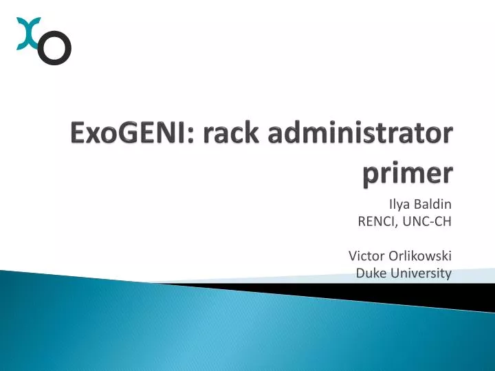 exogeni rack administrator primer