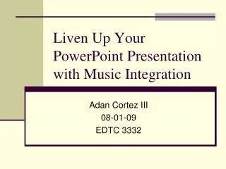 Liven Up Your PowerPoint Presentation with Music Integration