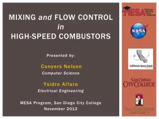 Mixing and Flow Control in High-speed Combustors