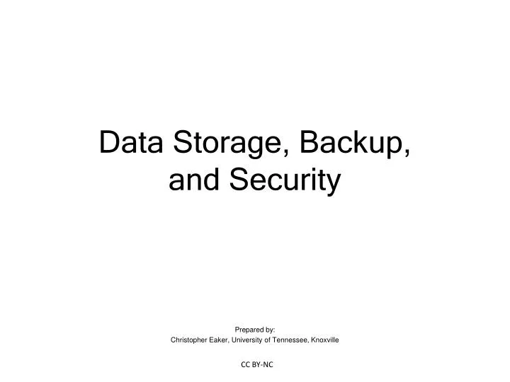 data storage backup and security