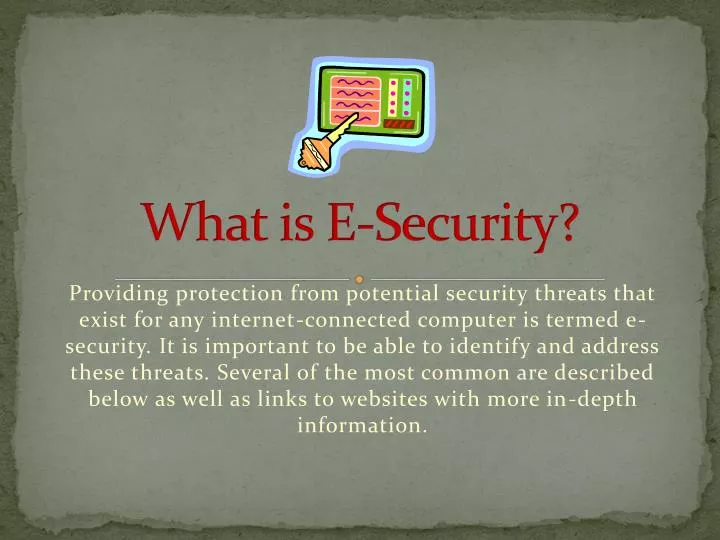 what is e security