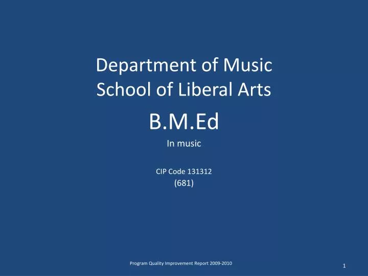 department of music school of liberal arts