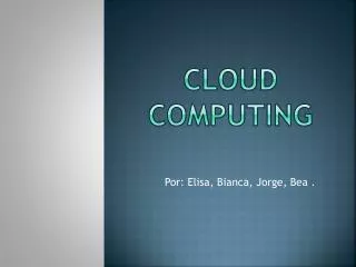 cloud computing