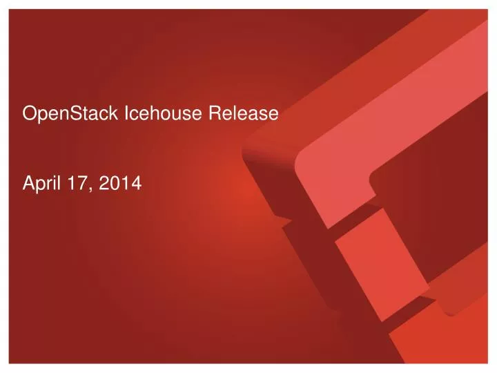openstack icehouse release april 17 2014