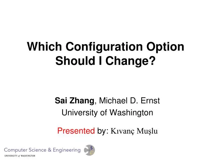 which configuration option should i change