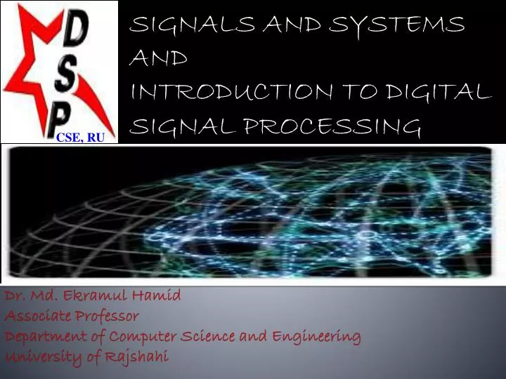 signals and systems and introduction to digital signal processing