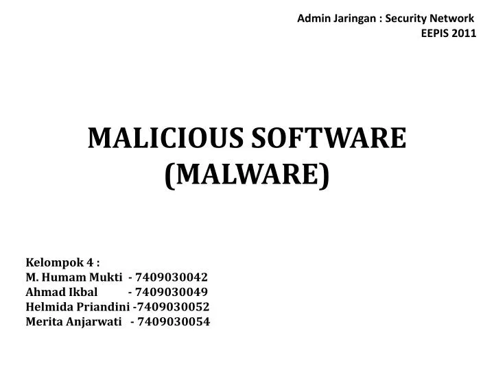 malicious software malware