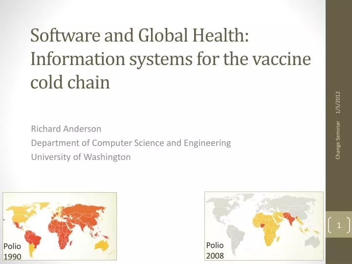 software and global health information systems for the vaccine cold chain