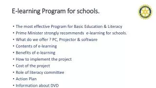 E-learning Program for schools.