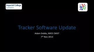 Tracker Software Update