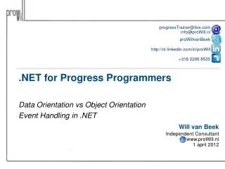 .NET for Progress Programmers