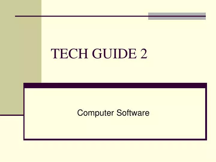 tech guide 2