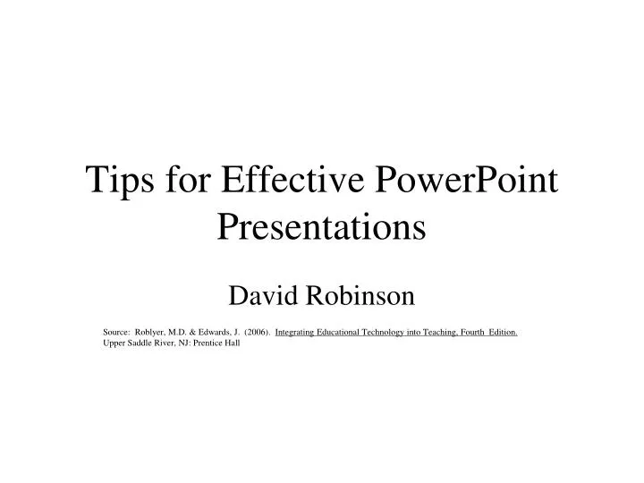 tips for effective powerpoint presentations