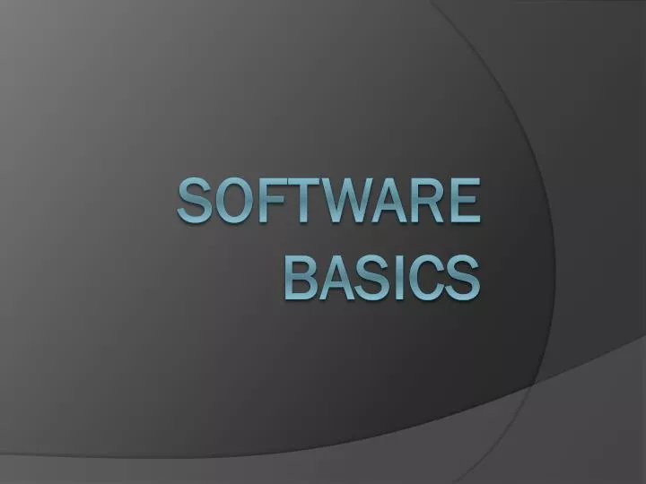 software basics