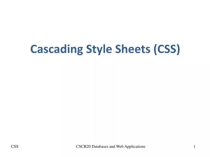 cascading style sheets css