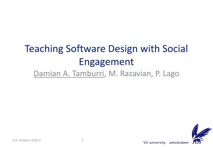 teaching software design with social engagement