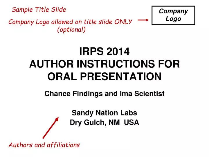 irps 2014 author instructions for oral presentation