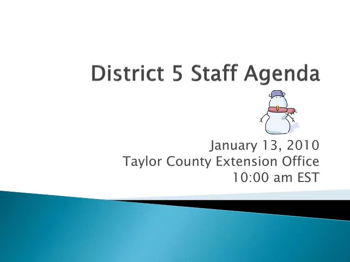 district 5 staff agenda