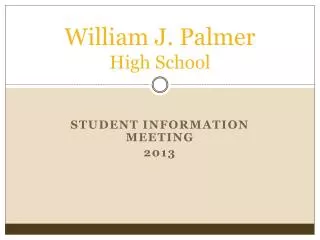 William J. Palmer High School
