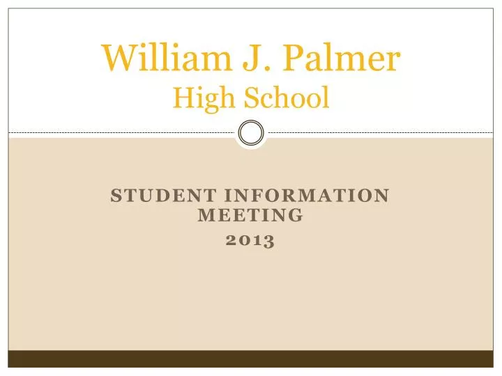 william j palmer high school