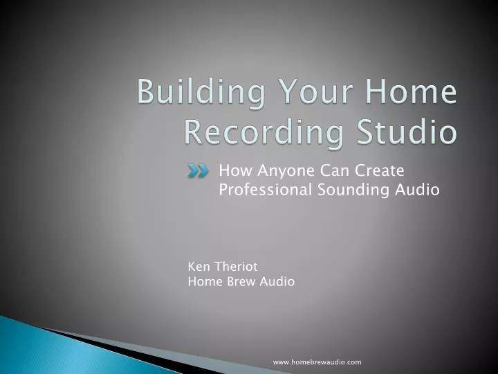 building your home recording studio