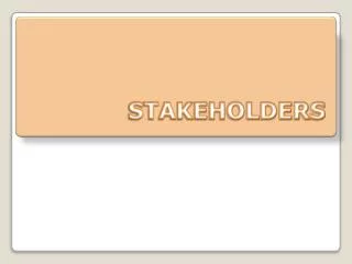 stakeholders