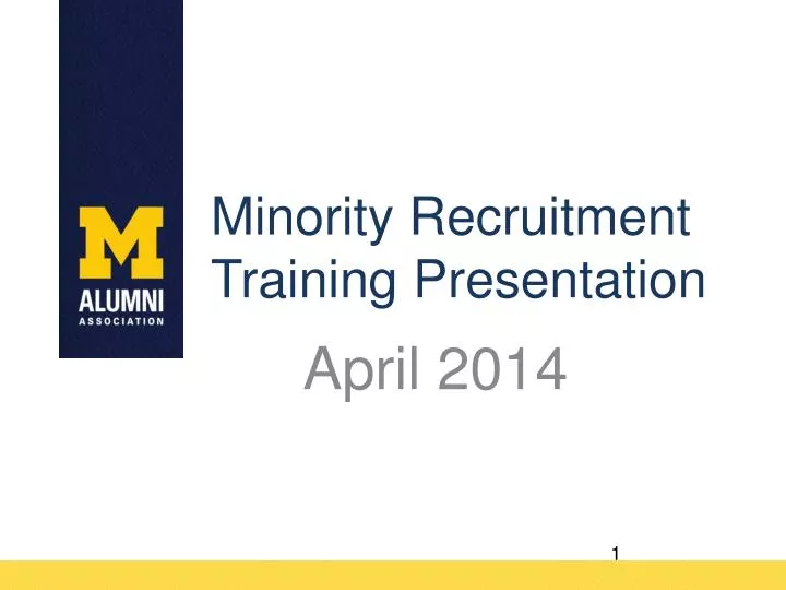 minority recruitment training presentation
