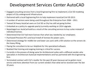 Development Services Center AutoCAD