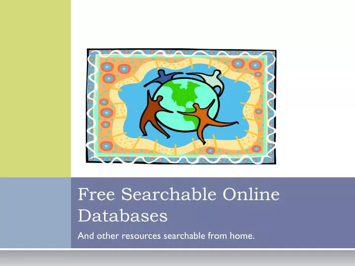 free searchable online databases