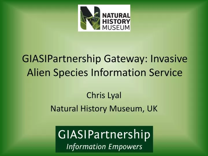 giasipartnership gateway invasive alien species information service