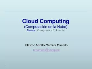n stor adolfo mamani macedo nmamani@usmp pe