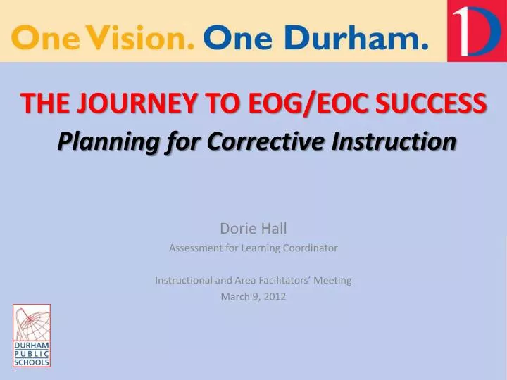 the journey to eog eoc success planning for corrective instruction