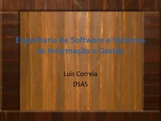 engenharia de software e sistemas de informa o e gest o