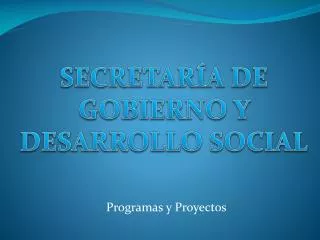 programas y proyectos
