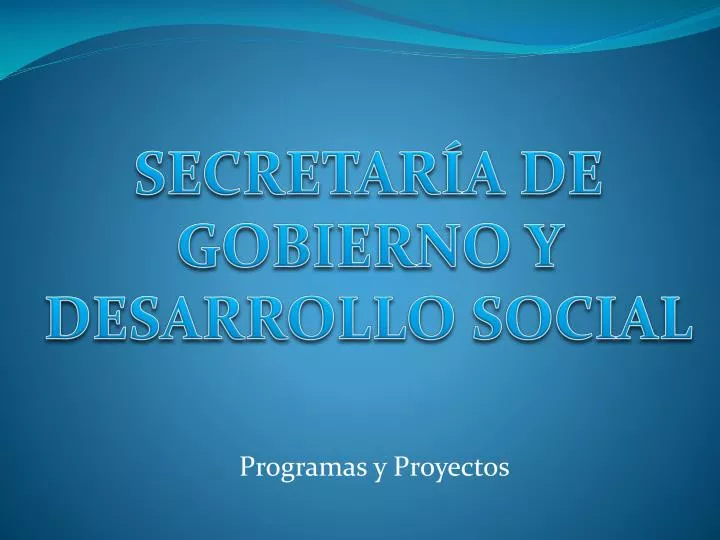 programas y proyectos
