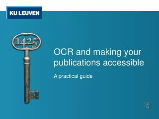 OCR and making your publications accessible
