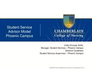 Student Service Advisor Model Phoenix Campus