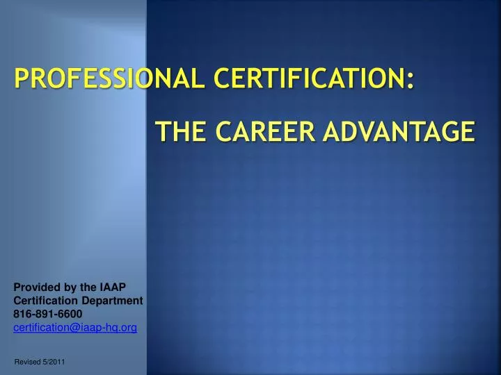 professional certification the career advantage