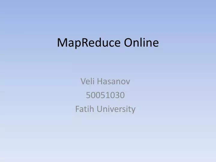 mapreduce online