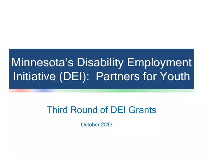 minnesota s disability employment initiative dei partners for youth
