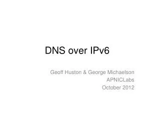 DNS over IPv6