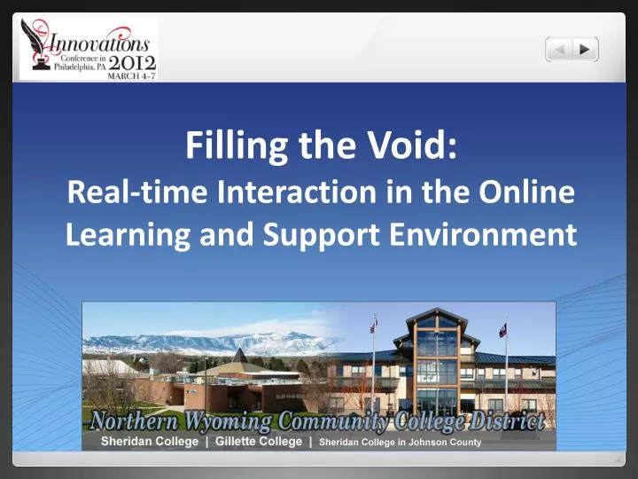 filling the void real time interaction in the online learning and support environment